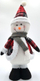 Figurinë zbukuruese Saska Christmas Snowman, 50 cm, e bardhë kuqe zi