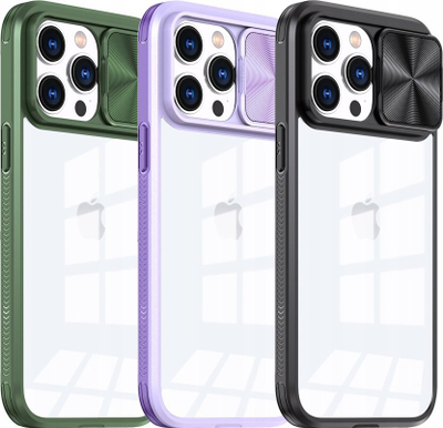 Kllëf telefoni Maximus Camslider për iPhone 11 Pro 5.8", me mbrojtje kamere, i tejdukshëm, jeshil