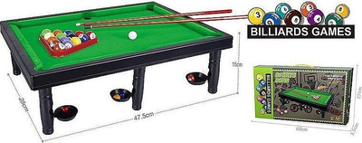 Маса билјард играчка Adar Billard 578517, 47.5×28 cm, за деца 3+, зелена