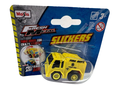Makinë lodër Maisto Fresh Metal Slickers Fire Dept First Aid, pull back and go, mikro, e verdhë