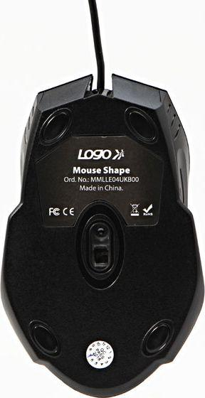 Maus Logo Shape, me kabllo, USB, i zi