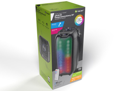 Bokës Tracer Tower, Bluetooth, LED, e zezë