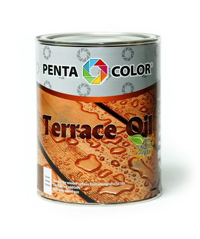 Vaj për tarracë Pentacolor OIL FOR TERRACE WITH TUNG, për dru, për ambient të jashtëm