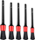 Set furçash për detailing veture, 5 copë, qime najloni, dorezë plastike