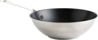 Tigan wok KitchenAid Stainless Steel, 28 cm, 3.6 L, çelik inox