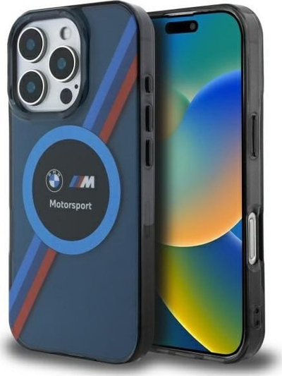 Mbulesë telefoni BMW BMHMP16X23HTPUV për iPhone 16 Pro Max 6.9", hardcase blu navy