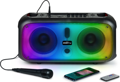 Kuti altoparlanti Bluetooth Bigben High Power Box L, 3.5 orë bateri, drita LED, e zezë