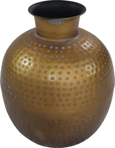 Vazo dekorative HSM Collection Padua Small, metal, 30x35 cm, ari edhe gri