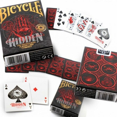 Letra loje Bicycle Hidden Premium Poker, 55 letra, dizajn sekret, shumëngjyrëshe