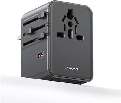 Karikues udhëtimi Usams CC310, 3x USB C, 70W, 4 në 1, i zi