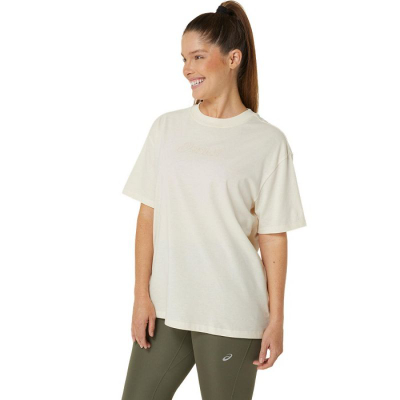 Спортска блуза Asics Logo Tee W 2032C843201, мешавина памук, брзо сушење, зелена