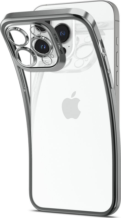 Mbulesë telefoni Spigen Optik Crystal, për iPhone 14 Pro, transparente, gri krom
