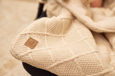 Footmuff per karroce/maxikoze -Check Knit Oatmeal