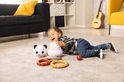 Lodër muzikore Tiny Love Musical Stacker Panda 3 në 1, seri Tiny Rockers, me ngjyra