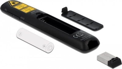 Telekomandë prezantimi DeLOCK 64092, wireless 2.4 GHz, lazer, e zezë