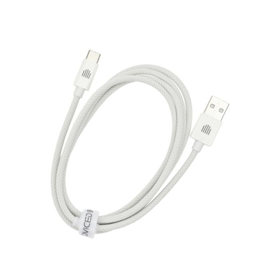 Dviced Cable USB-A To USB-C Nylon Textile 1,25M, White