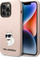 Mbulesë telefoni Karl Lagerfeld KLHCP14LSNCHBCP, për iPhone 14 Pro 6.1", silikon, rozë