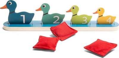 Lojë tavoline BS Toys GA454 Ducks in a Row, set me rosakë, për fëmijë