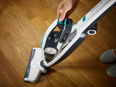 Fshesë me korrent Leifheit Regulus PowerVac 2 në 1, pa kabllo, pa qese, e bardhë