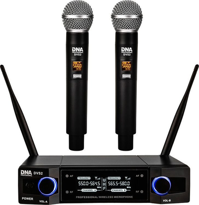 Set mikrofona wireless DNA DVS2, sistem UHF, me ekran LCD, i zi