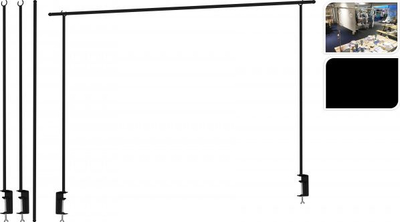 Kornizë metalike për ndriçim Mondex, 135-250cm, e zezë