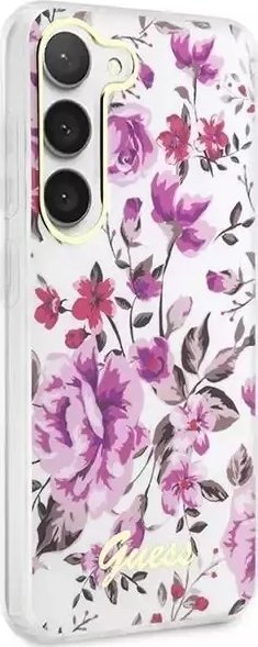 Güzka Guess GUHCS23SHCFWST për Samsung Galaxy S23, hardcase Flower Collection, e bardhë