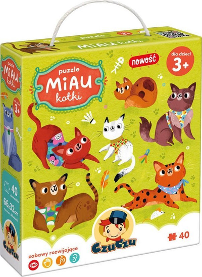 Puzzle Czuczu Meow Kittens, 40 pjesë, për fëmijë 3+, shumëngjyrësh