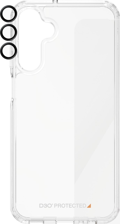 Set mbrojtës PanzerGlass 3 në 1, Ultra Wide Fit D3O, për Samsung Galaxy A15 A15 5G, transparent