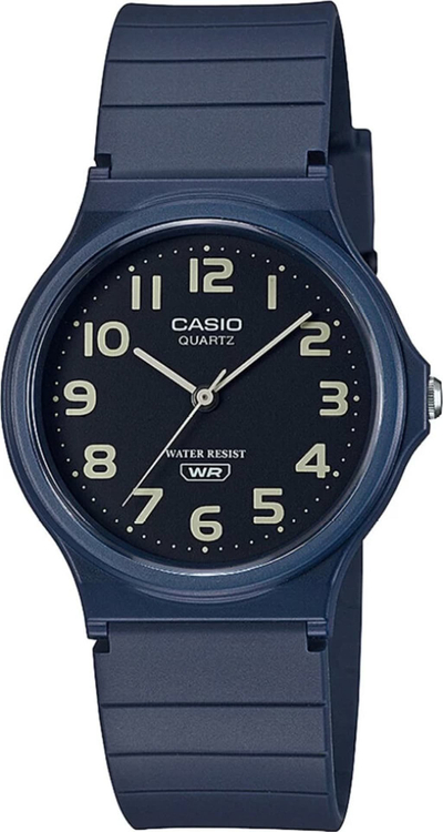Рачен часовник Casio MQ24UC-2B, аналоген, отпорен на вода, темно сина боја