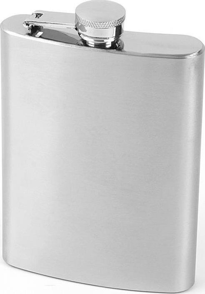 Shishe xhepi Orion Steel Hip Flask, 240 ml, çelik inox, argjendi