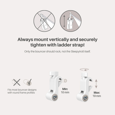 Adapter bouncer Sleepytroll Baby Rocker, për lezhanke, plastikë, i bardhë