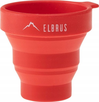 Gotë palosëse ELBRUS Foldcup, 130 ml, silikoni, e kuqe