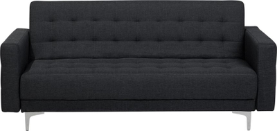 Divan-krevat Aberden 3 vendsh, material stof, mekanizëm click clack, gri grafit