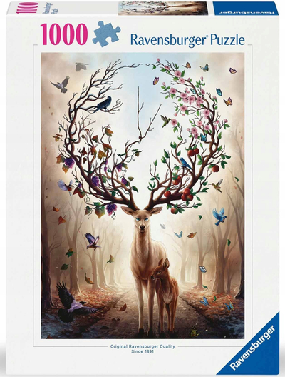 Puzzle Ravensburger Magical Deer, 1000 copa, me dre magjik, shumëngjyrësh