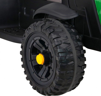 Traktor elektrik për fëmijë Ecotoys, 12V, me rimorkio, i gjelbër