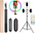 Lampë unazore për selfie ZD67D, LED RGB, tripod 210 cm, e zezë