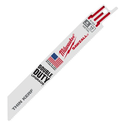 Teh sharrë reciproke Milwaukee Sawzall Bi-Metal Double Duty, 6\", 14 TPI, set me 5 copa