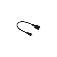 Kabllo Hama USB 2.0 OTG, mikro plug - A socket, e zezë, 0.15m