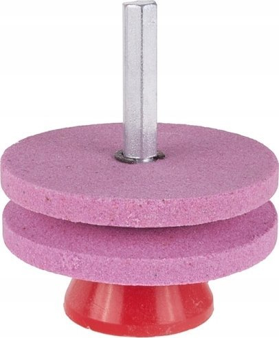 Mprehës thikash kositëse GEKO G83061, gur abraziv 53mm, lidhje HEX, rozë