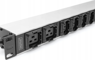 Shirit rryme rack Digitus 1U, 10 dalje C13 C19, 16A, gri