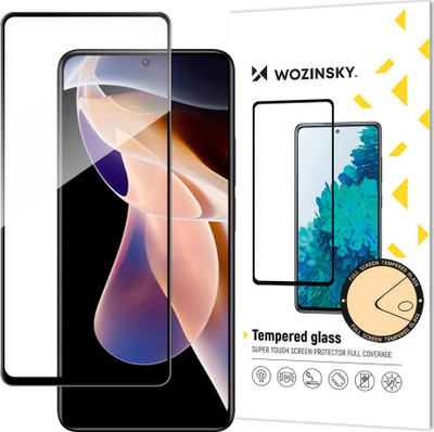 Xham mbrojtës Wozinsky Durable Tempered Glass Full Glue, Xiaomi Redmi Note 11 Pro Pro Plus, mbulim i plotë, skaj i zi