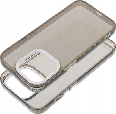 Kuti mbrojtëse Pearl Case për iPhone 16, transparente, me kornizë kamere, e zezë