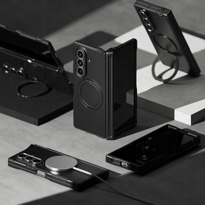 Mbrojtëse telefoni Ringke Alles Magnetic MagSafe, Samsung Galaxy Z Fold7, me mbajtëse, e zezë