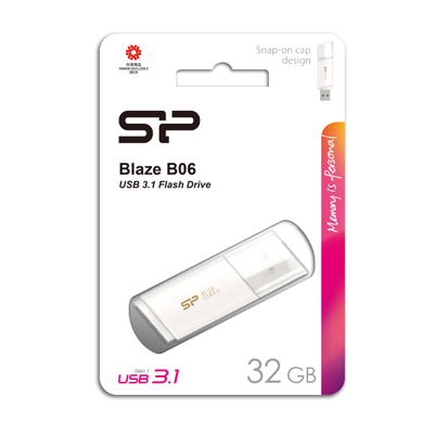 USB Silicon Power Blaze B06, 32GB, 3.1, e bardhë
