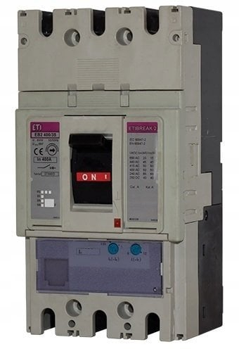Ndërprerës kompakt ETI EB2 400/3S, 3P, 400A, 50kA, gri