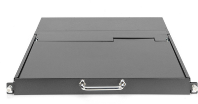 Konsolë KVM Digitus, 17" LCD HD, 16 porta HDMI, tastierë gjermane, e zezë