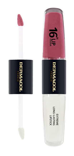 Buzëkuq Dermacol Extreme Long-Lasting Lip Color, 4 + 4 ml, nr.33