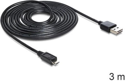 Kabllo USB Delock 83368, USB A me micro USB, 3 metra, e zezë