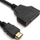 Kabllo splitter HDMI pa markë, 2 porta, Full HD 1080p, i zi