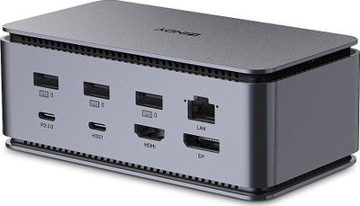 Docking station Lindy DST-PRO Thunderbolt 4, USB4, 100W, anthracite